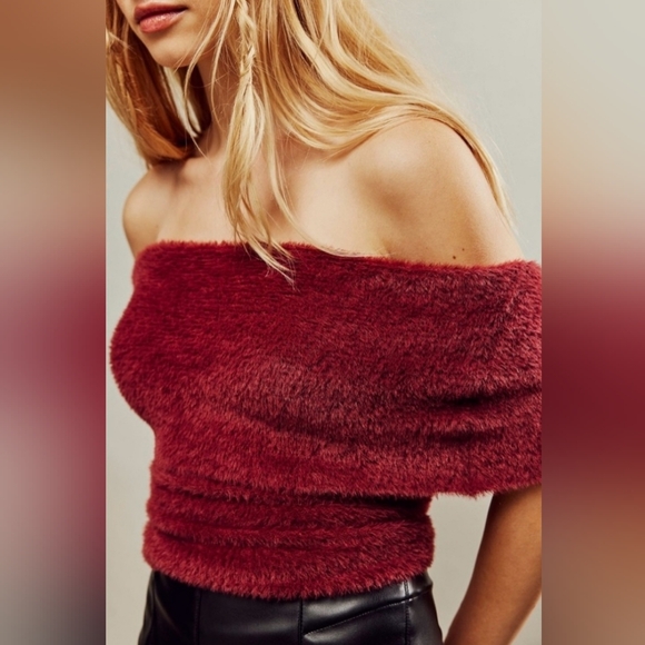 Free People One Jada Off The Shoulder Sweater/Jasper - Picture 1 of 8